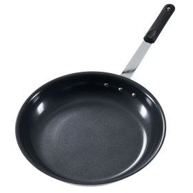 Ceramic Nonstick Egg Pan, Aluminum Frying Pan with Stainless Steel Base, Oven Safe, Dishwasher Safe Skillet (Color: Black, size: 14IN)